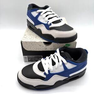 Air Jordan 4 RM Motorsports Blue White Black Sneakers, Size 7.5 BNIB FQ7939-140